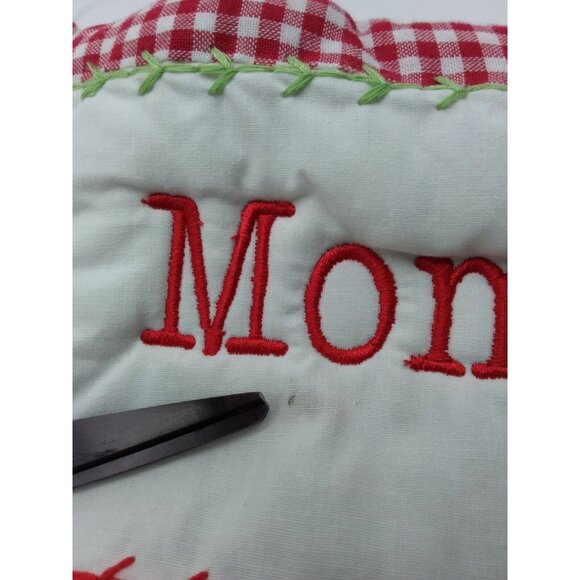 Pottery Barn Kids Mommy Angel White Gown Christmas Stocking Holiday Quilted Red - Picture 10 of 11